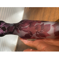 RARE ANTIQUE EMILE GALLE Purple Floral Acid Etched Cameo Glass Vase 11.75"H HTF