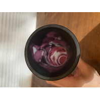 RARE ANTIQUE EMILE GALLE Purple Floral Acid Etched Cameo Glass Vase 11.75"H HTF