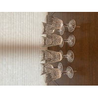 SET(8) BEAUTIFUL VTG WATERFORD Crystal KENMARE Water Goblets SIGNED 6.75"H