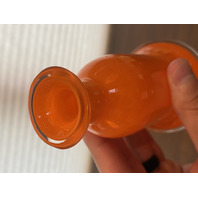 STUNNING VTG LOETZ Orange & Black Tango Glass Perfume Bottle W/STOPPER 6.75"H