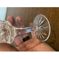 BEAUTIFUL WATERFORD Crystal LISMORE Decanter 13" + 8 Claret Wine Glasses SET(9)