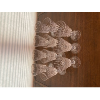 SET (11) VTG BEAUTIFUL Stuart Crystal GLENDEVON Wine Glasses 6.5"H SIGNED