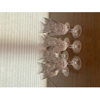 SET (11) VTG BEAUTIFUL Stuart Crystal GLENDEVON Wine Glasses 6.5"H SIGNED