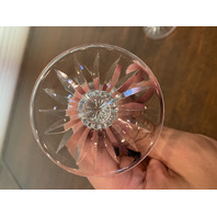 BEAUTIFUL SET(9) VTG WATERFORD Crystal KENMARE Claret Wine Glasses SIGNED 6"H