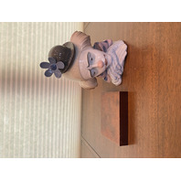VTG LARGE LLADRO PENSIVE CLOWN Bust Glossy Porcelain Figurine #5130 10.25"H