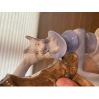 VTG LARGE TENGRA Clown W/Rabbit In Hat Glossy Porcelain Figurine 11"H