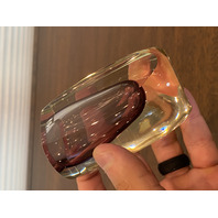 PAIR Of Small Sommerso Modern Crystal Art Glass Vases 3.5"H