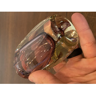 PAIR Of Small Sommerso Modern Crystal Art Glass Vases 3.5"H