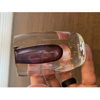 PAIR Of Small Sommerso Modern Crystal Art Glass Vases 3.5"H