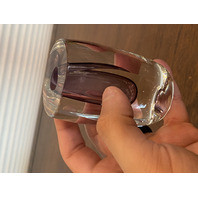 PAIR Of Small Sommerso Modern Crystal Art Glass Vases 3.5"H