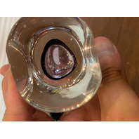 PAIR Of Small Sommerso Modern Crystal Art Glass Vases 3.5"H