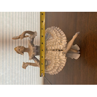 VTG Laced Fine Porcelain Ballerina Lady Figurine 10.5"H DAMAGED