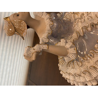 VTG Laced Fine Porcelain Ballerina Lady Figurine 10.5"H DAMAGED