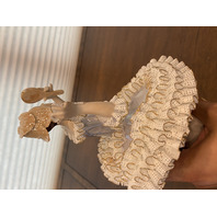 VTG Laced Fine Porcelain Ballerina Lady Figurine 10.5"H DAMAGED