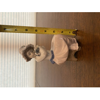 VTG NAO By LLADRO A BIG HUG Girl W/Puppy Glossy Porcelain Figurine 6.75"H SPAIN