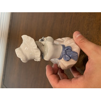 VTG NAO By LLADRO A BIG HUG Girl W/Puppy Glossy Porcelain Figurine 6.75"H SPAIN