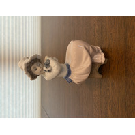 VTG NAO By LLADRO A BIG HUG Girl W/Puppy Glossy Porcelain Figurine 6.75"H SPAIN