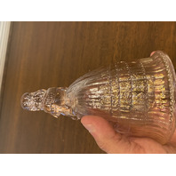 BEAUTIFUL VTG Imperial Glass Pink Iridescent Colonial Lady Glass Bell 6"H