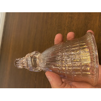 BEAUTIFUL VTG Imperial Glass Pink Iridescent Colonial Lady Glass Bell 6"H