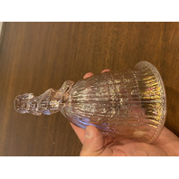 BEAUTIFUL VTG Imperial Glass Pink Iridescent Colonial Lady Glass Bell 6"H