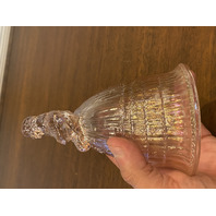 BEAUTIFUL VTG Imperial Glass Pink Iridescent Colonial Lady Glass Bell 6"H