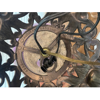 LARGE VTG HANDPAINTED GWTW Purple & White Floral Electric Table Lamp 26"H