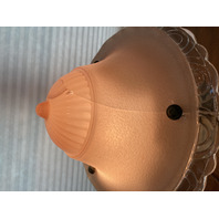 VINTAGE Pink ART DECO Art Glass Electric Table Lamp 16"H x 11"W DAMAGED