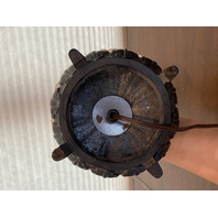 VINTAGE Pink ART DECO Art Glass Electric Table Lamp 16"H x 11"W DAMAGED