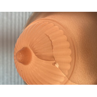 VINTAGE Pink ART DECO Art Glass Electric Table Lamp 16"H x 11"W DAMAGED