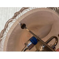 VINTAGE Pink ART DECO Art Glass Electric Table Lamp 16"H x 11"W DAMAGED