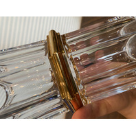 STUNNING BACCARAT Crystal HARCOURT 1841 Vase W/Gold Trim SIGNED W/BOX 12.5"H