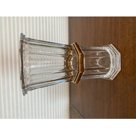STUNNING BACCARAT Crystal HARCOURT 1841 Vase W/Gold Trim SIGNED W/BOX 12.5"H