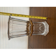 STUNNING BACCARAT Crystal HARCOURT 1841 Vase W/Gold Trim SIGNED W/BOX 12.5"H