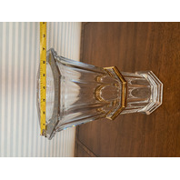 STUNNING BACCARAT Crystal HARCOURT 1841 Vase W/Gold Trim SIGNED W/BOX 12.5"H