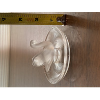 VTG LALIQUE Crystal Frosted SWAN Ring Holder Dish SIGNED 2.25"H FRANCE