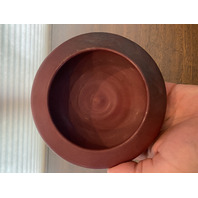 VTG VAN BRIGGLE Mulberry Smooth Shallow Art Pottery Bowl SIGNED 5.5"W
