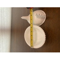BEAUTIFUL VTG Indiana Glass White Milk Glass Nesting Hen Design Candy Dish 7"L
