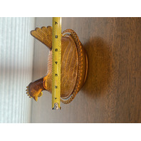 BEAUTIFUL VTG Indiana Glass Honey Amber Glass Nesting Hen Design Candy Dish 7"L