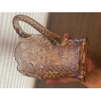 STUNNING VTG Imperial Glass Pink Iridescent TIGER LILY Pitcher, 7 Glasses SET(8)