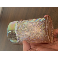 STUNNING VTG Imperial Glass Pink Iridescent TIGER LILY Pitcher, 7 Glasses SET(8)