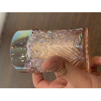 STUNNING VTG Imperial Glass Pink Iridescent TIGER LILY Pitcher, 7 Glasses SET(8)