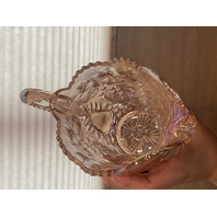 STUNNING VTG Imperial Glass Pink Iridescent TIGER LILY Pitcher, 7 Glasses SET(8)