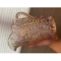 STUNNING VTG Imperial Glass Pink Iridescent TIGER LILY Pitcher, 7 Glasses SET(8)
