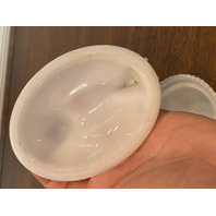 VTG Westmoreland Milk Glass/Opalescent Nesting Hen Design Candy Dish 5.5"L