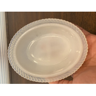 VTG Westmoreland Milk Glass/Opalescent Nesting Hen Design Candy Dish 5.5"L