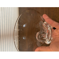 VTG Donald Pollard For STEUBEN 8059 Trillium Floret Crystal Bowl 7.75"W SIGNED