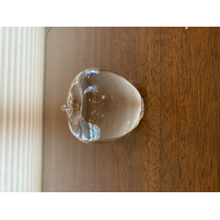 STUNNING VTG STEUBEN Life Size Crystal Apple Paperweight SIGNED 3.75"H