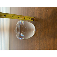 STUNNING VTG STEUBEN Life Size Crystal Apple Paperweight SIGNED 3.75"H