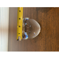 STUNNING VTG STEUBEN Life Size Crystal Apple Paperweight SIGNED 3.75"H