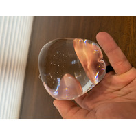 STUNNING VTG STEUBEN Life Size Crystal Apple Paperweight SIGNED 3.75"H